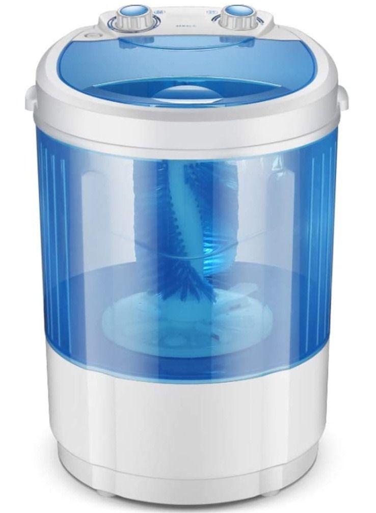 Home shoe washer, smart mini portable washing machine, 4.5kg capacity, removable shoe brush, blue light antibacterial, knob control (Color : Blue)  - Image 1