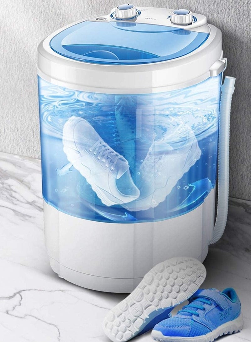 Home shoe washer, smart mini portable washing machine, 4.5kg capacity, removable shoe brush, blue light antibacterial, knob control (Color : Blue)  - Image 2