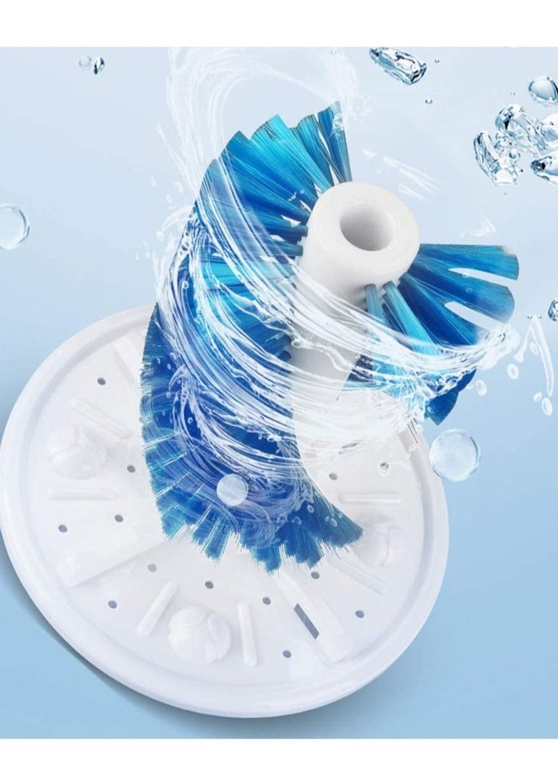 Home shoe washer, smart mini portable washing machine, 4.5kg capacity, removable shoe brush, blue light antibacterial, knob control (Color : Blue)  - Image 3