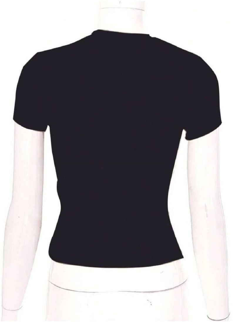 MANIKAN T-Shirt Women's Plain Short Sleeve with Round Neck  - Image 2