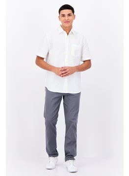 French Connection Men Regular Fit Solid Short Sleeves Casual Shirt, Off White  - Image 4