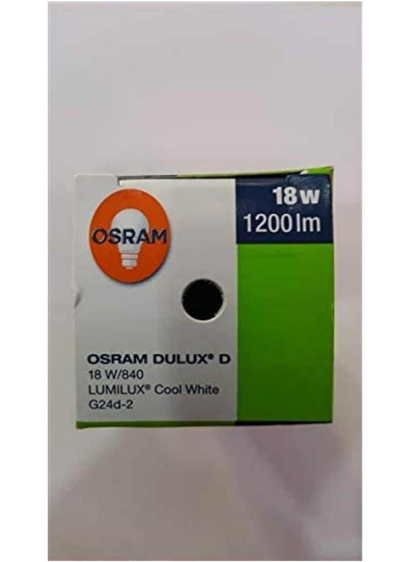 Osram مجموعة من 5 مصابيح فلورسنت مدمجة 18 وات من Osram Dulux D باللون الأبيض البارد 4000K ذات طرفين  - Image 5