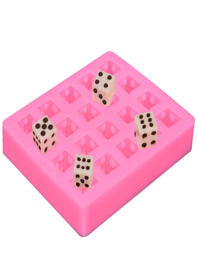 Yedadone 20-Cavity Dice Silicone Fondant Mold Dice Candy Chocolate Mold Square Dice Silicone Polymer Clay Mold for DIY Craft Projects - Image 1