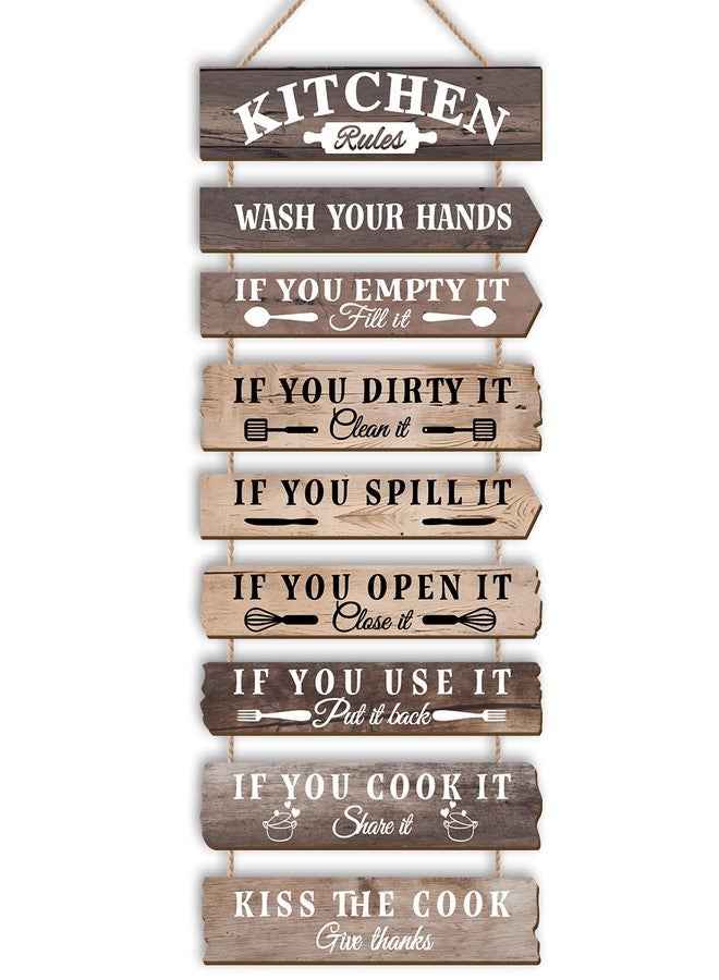 PEKCARGO Kitchen Wall Decor Farmhouse Kitchen Decor Kitchen Accessories Kitchen Wall Art Kitchen Signs Decor Kitchen Decorations Kitchen Pictures Wall Decor Funny Western Kitchen Door Rules Sign Decor - Image 1
