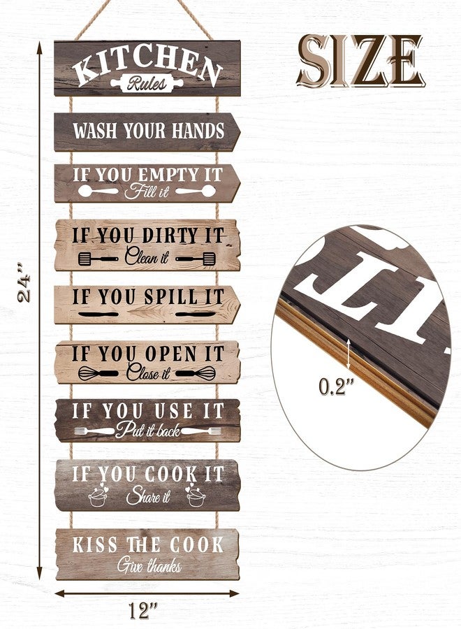 PEKCARGO Kitchen Wall Decor Farmhouse Kitchen Decor Kitchen Accessories Kitchen Wall Art Kitchen Signs Decor Kitchen Decorations Kitchen Pictures Wall Decor Funny Western Kitchen Door Rules Sign Decor - Image 2