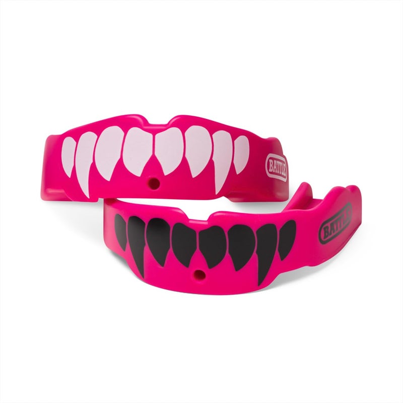 Battle Sports Fang Mouthguards 2-Pack – Football Protection for Youth & Adults – Includes Strap – Works with Braces – Enhanced Dental Coverage – Ideal for Contact Sports - Image 3