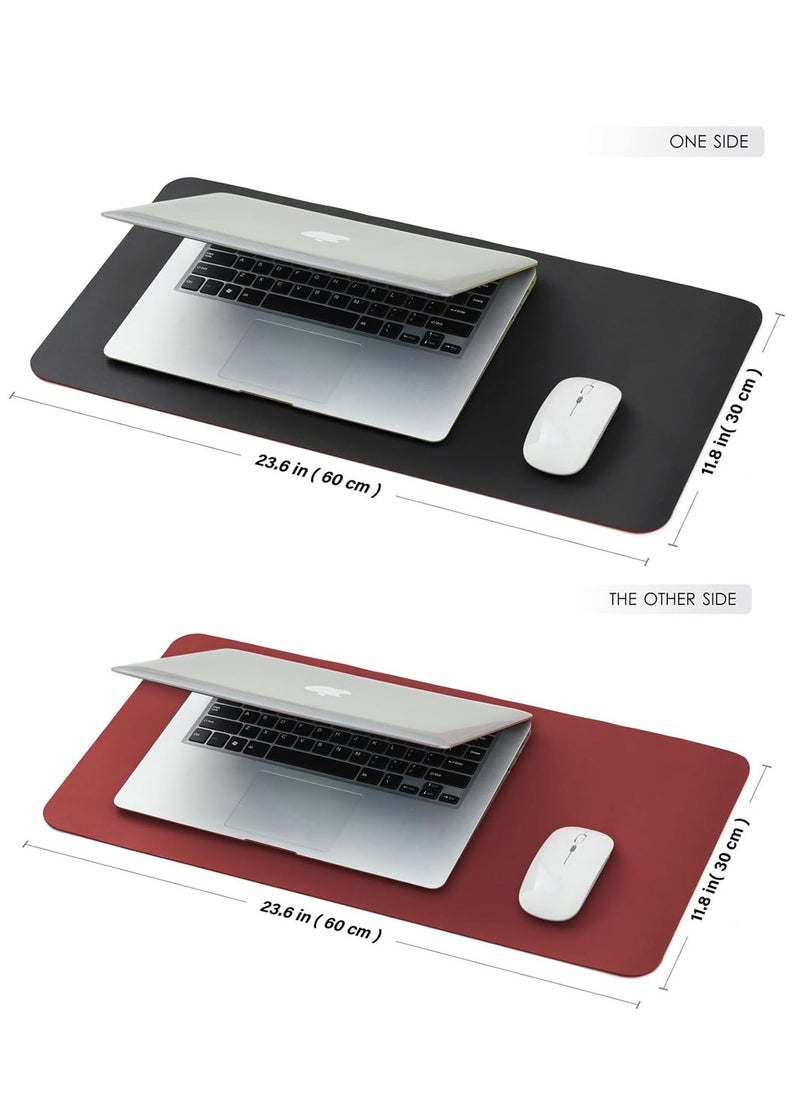 Aurrako - Leather Desk Pad Protector,80x40cm Large Office Mouse Pad,Non-Slip PU Desk Mat, Laptop Desk Pad, Waterproof Desk Writing Pad for Gaming Office and Home - Image 1
