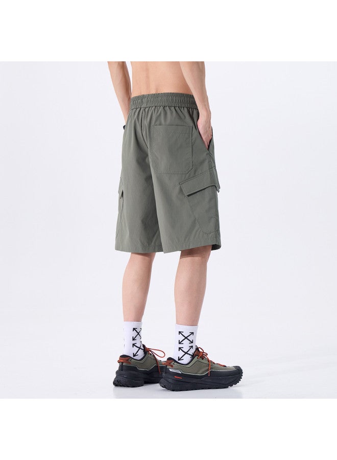 TonLion lightweight Work Shorts For Men - Breathable Ice Silk With Large Pockets Casual Pants - Image 5