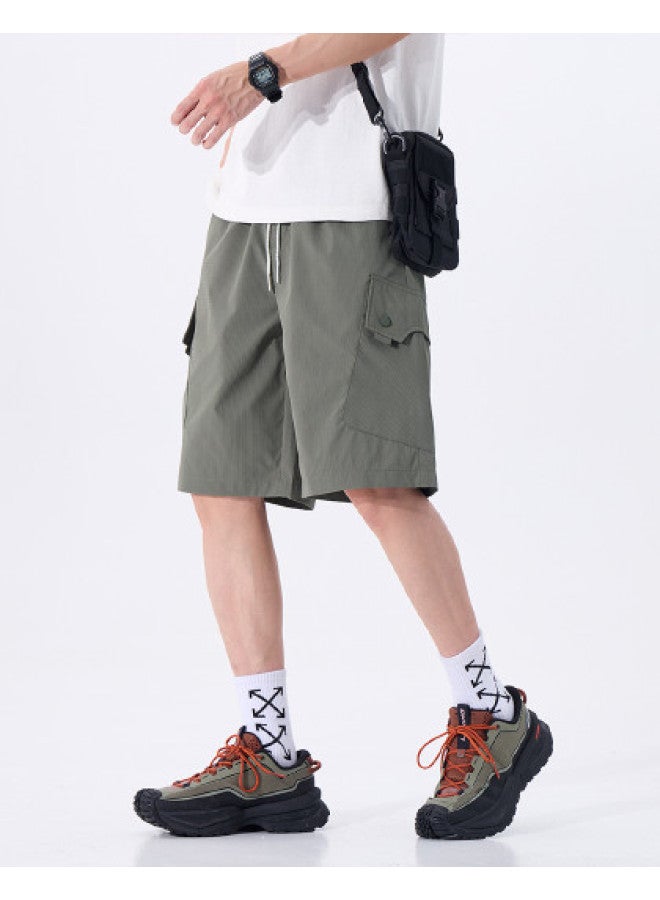 TonLion lightweight Work Shorts For Men - Breathable Ice Silk With Large Pockets Casual Pants - Image 1