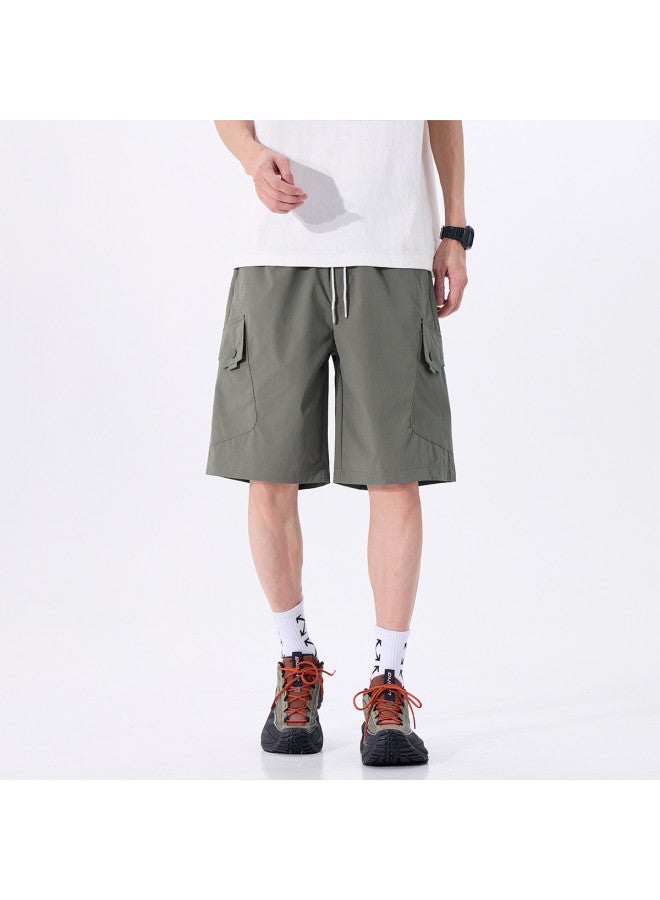 TonLion lightweight Work Shorts For Men - Breathable Ice Silk With Large Pockets Casual Pants - Image 3