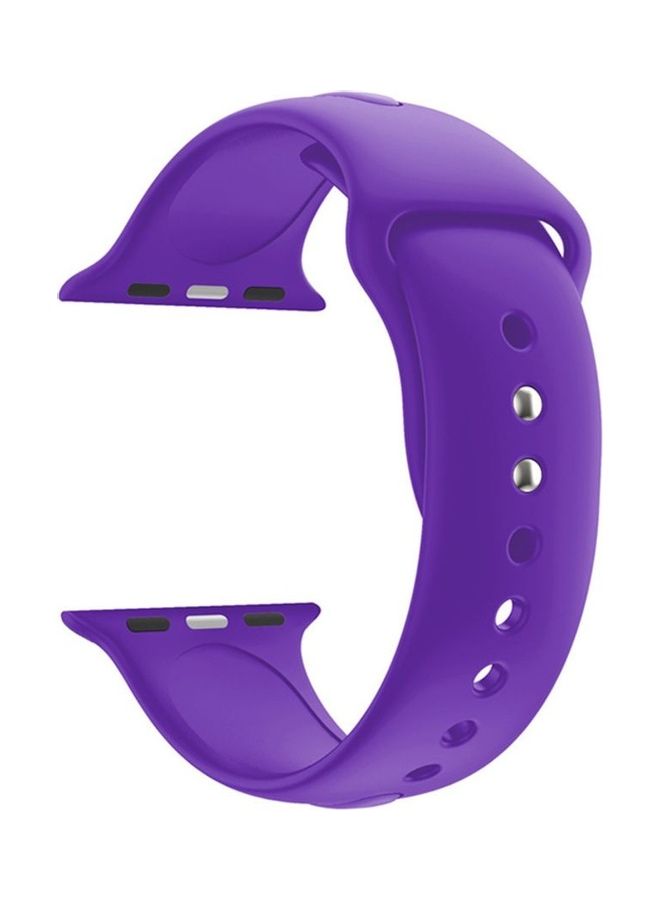 HuHa Replacement Strap Watchband For Apple Watch Series 7 45mm / 6 / SE / 5 / 4 44mm / 3 / 2 / 1 42mm Purple - Image 1