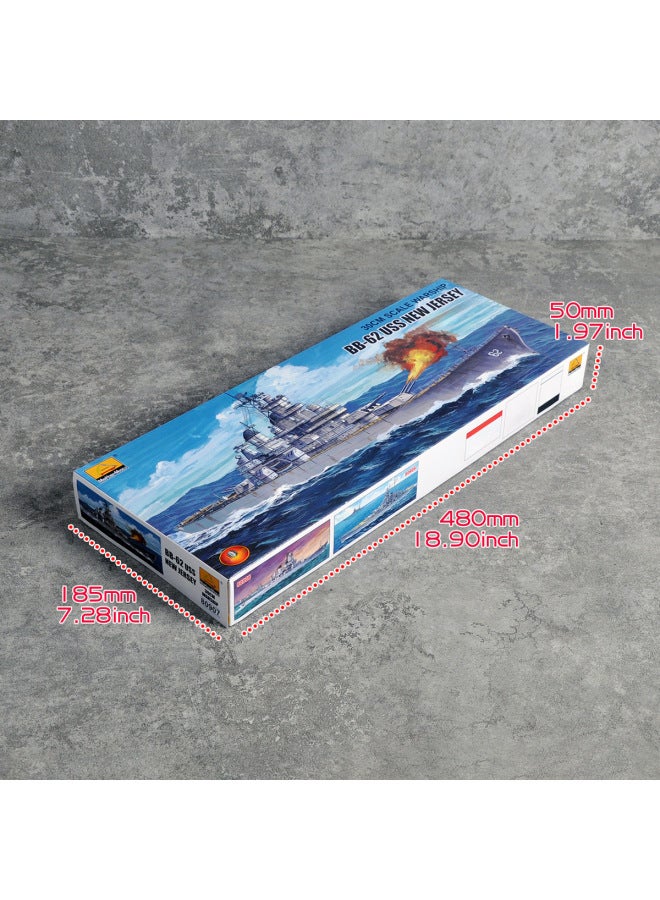 Trumpeter Plastic Assembled Model Electric Model Navy Ship 1:700 US Battleship Jersey 80907-Color:Original Model  - Image 3