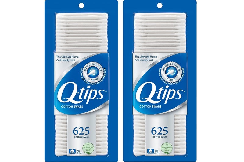 Q-tips عصي قطن Q-tips للعناية بالنظافة والجمال - عصا قطن أصلية مصنوعة من 100% قطن - 625 قطعة (عبوة من 2) - Image 1