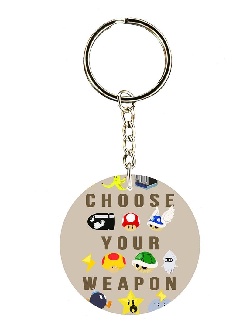 RKN The Super Mario Video Game Double Side Printed Keychain