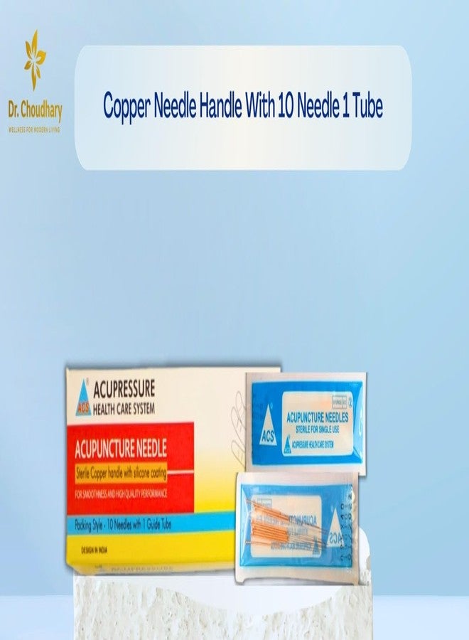 Dr. Choudhary ACS Dr Choudhary Acupuncture Needle 0.25 X 13 mm Copper Handle Sterile Single Use For Acupuncture, Dry Needling & Physiotherapy (Professional Use) CDSCO Govt. Approved - Image 2