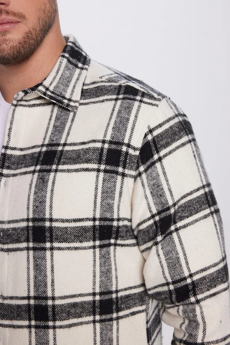 تودورس Men's Slim Fit Slim Fit Lumberjack Checkered Winter Shirt