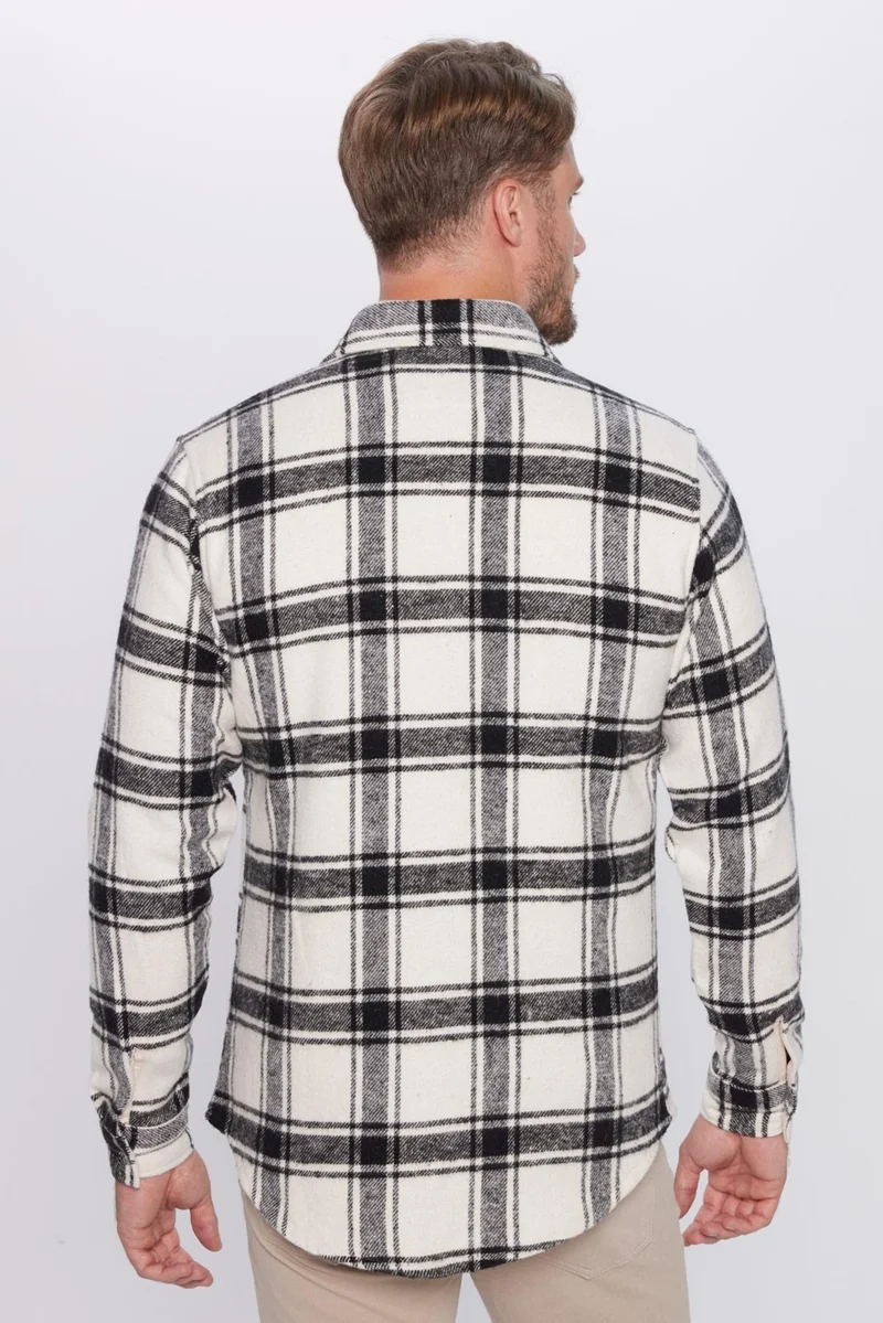 تودورس Men's Slim Fit Slim Fit Lumberjack Checkered Winter Shirt