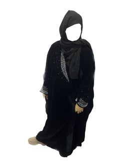 Velvet abaya with crystal details - luxurious and elegant design - sizes 52, 54, 56, 58 to achieve the desired elegance