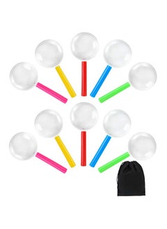 Elcoho 25 Pack Magnifying Glasses Plastic Colorful Magnifying Glasses For Party Favors With Storage Bag 5 Colors  - Image 1