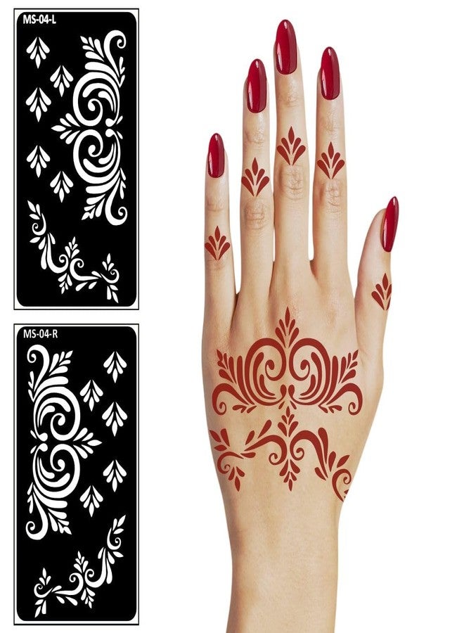 VANVATI Modern Design Quick Mehndi Sticker for Hands Mehndi Stencil Sticker One Set for Both Hand | Easy to Apply Stencil Mehndi Sticker Perfect for Weddings, Parties and Any Occasion - Image 5