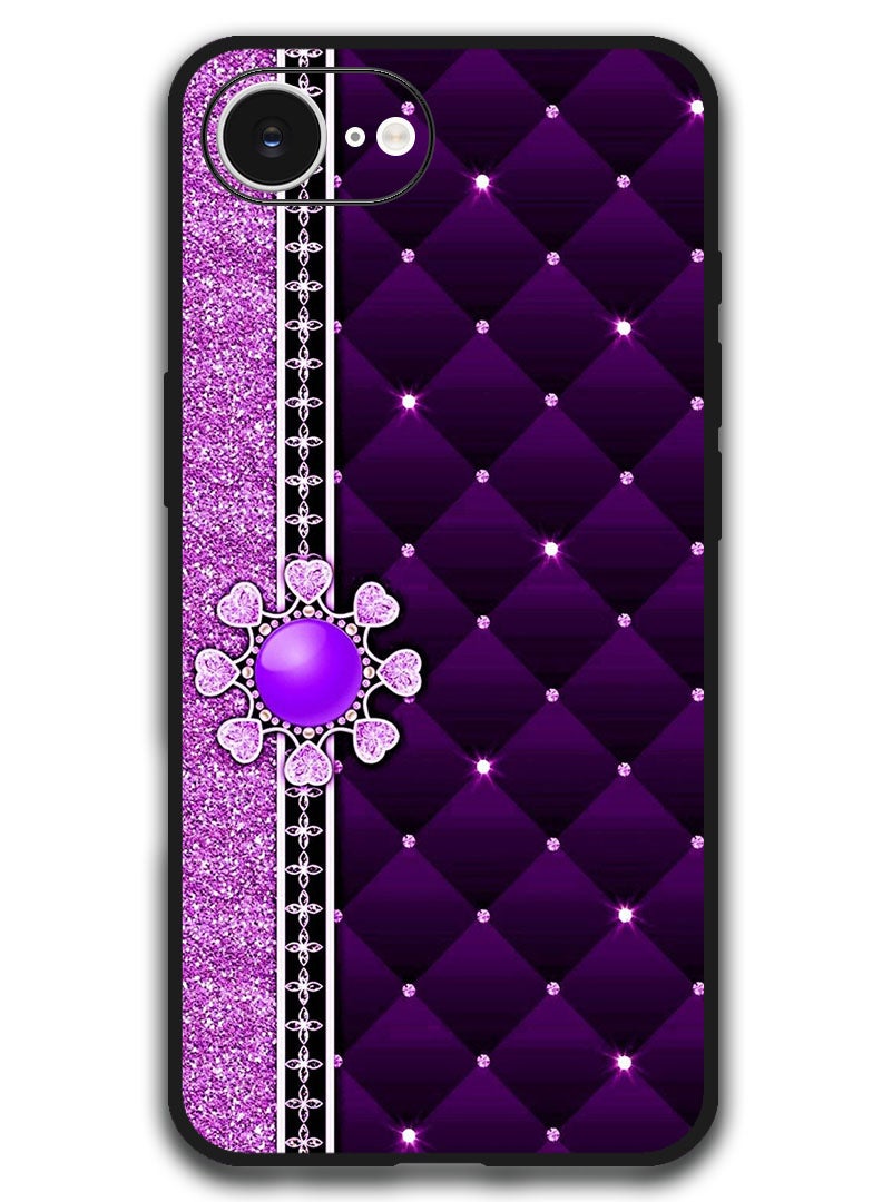 Theodor Case Compatible with Apple iPhone 16e 6.1 Inch Protection Shockproof Bumper Cover - Purple Stappers - Image 1