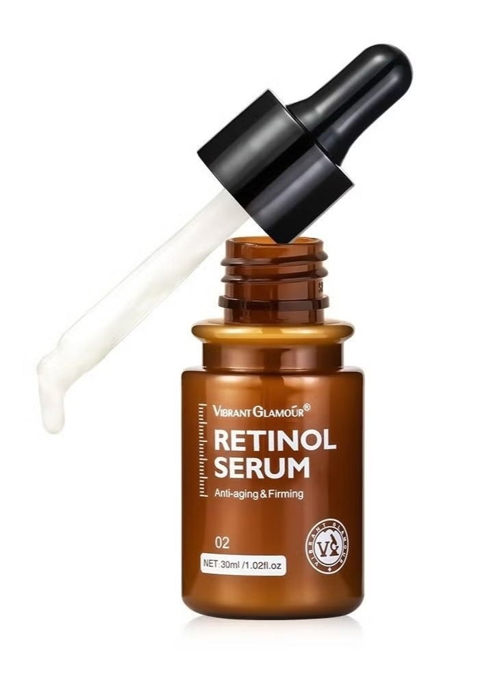 Vibrant Glamour - Retinol Serum Wrinkles Anti-Aging Fine Lines Brighten & Whiten Delicate and Smooth Dull and Yellow Skin for Women 30ml - Image 1
