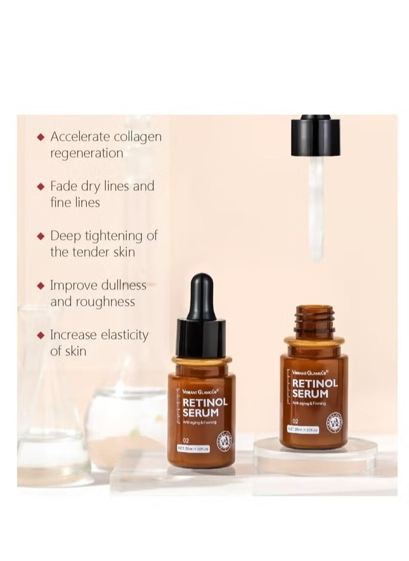 Vibrant Glamour - Retinol Serum Wrinkles Anti-Aging Fine Lines Brighten & Whiten Delicate and Smooth Dull and Yellow Skin for Women 30ml - Image 1
