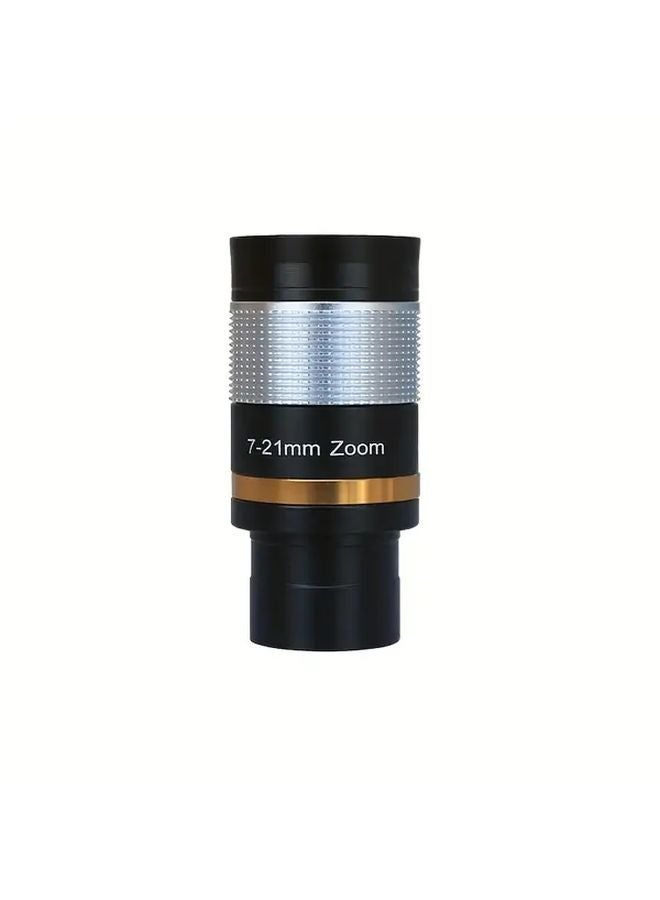 Professional Astronomical Telescope Zoom Eyepiece 7 21mm Silvery HD Metal Shell - Image 1
