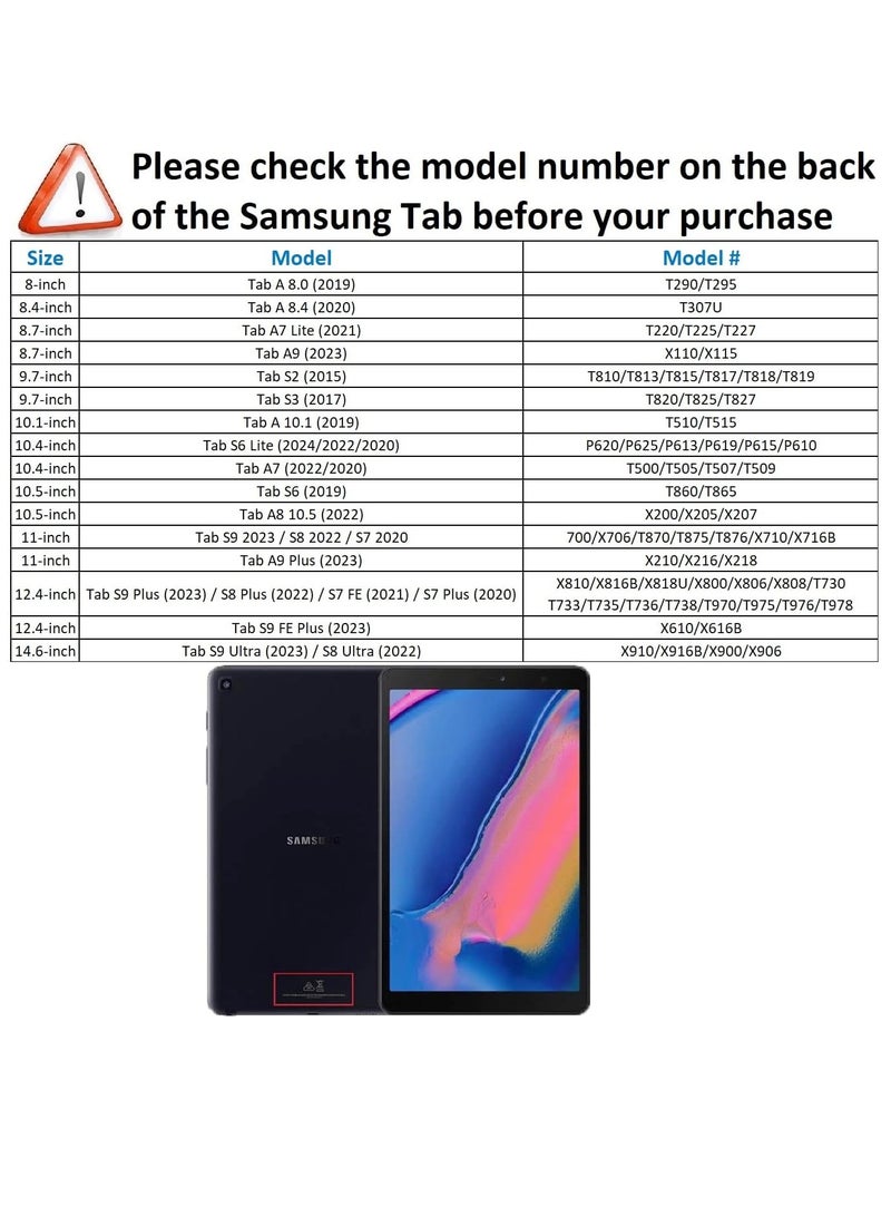 DUSALA 360 Degree Rotating Stand Auto Sleep Wake Folio Leather Smart Cover for Samsung Galaxy Tab A 8.0-Inch (SM-T295) - Image 2