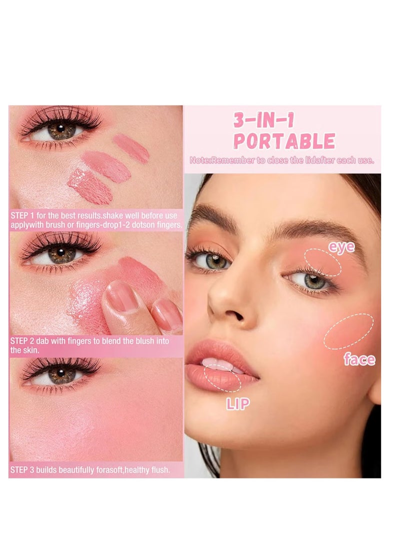 Milk Pack of 4 Milk Jelly Blush Stick, Multi Jelly Tint Blush Stick, Milk Jelly Tint Blush Stick, Lip Tint Stain, Long Lasting Multi Use Makeup Blush Stick, Milk Jelly Blush Tint for Lips Cheek - Image 2