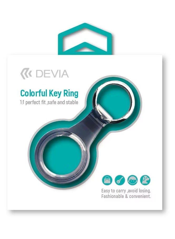 Devia TPU Protective Case with Key Ring Compatible with AirTag / Anti-Scratch Skin Cover / Anti-Lost Holder Suitable for AirTag / Bluetooth Tracker - Tawny - Image 2