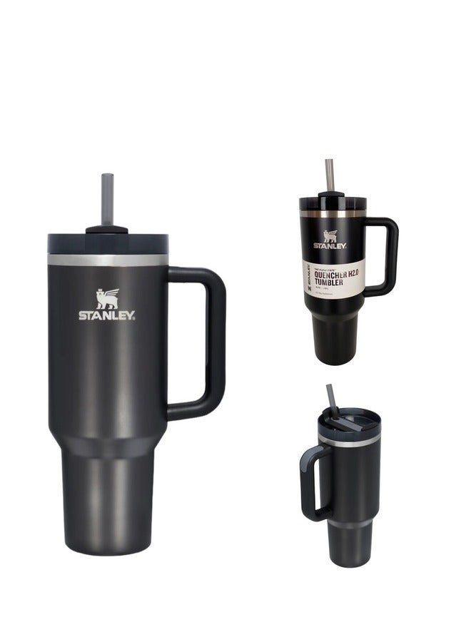 Stanley Quencher H2.0 FlowState Vacuum Insulated Tumbler – 40oz Black Stainless Steel Travel Mug with Leakproof Lid & Straw, Double-Walled Insulated Design Keeps Drinks Hot for 7 Hours & Cold for 24 Hours, Durable, Spill-Resistant, Portable, Ideal for Travel, Gym, Work, and Outdoor Hydration - Image 5