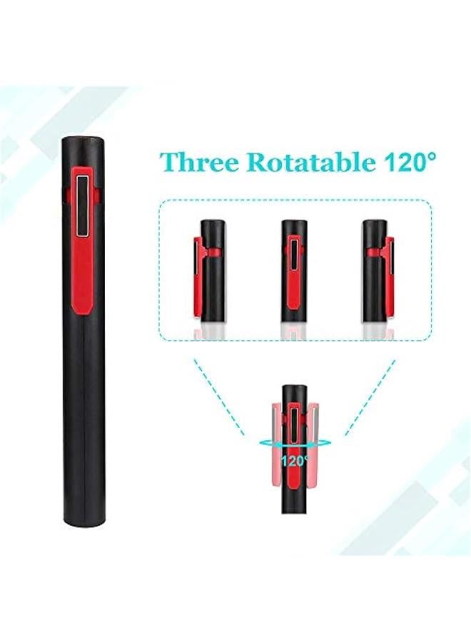 LED Torch Inspection Lamp - Rechargeable LED Work Light Super Bright COB LED Flashlight Pocket Torch Camping Light with Magnetic Clip for Household Workshop Automobile Camping Emergency Use (2Pack) - Image 4