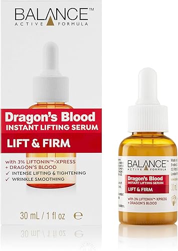 Balance Active Formula سيروم رفع فوري من تركيبة بالانس أكتيف فورمولا بدم التنين 30 مل خفيف الوزن وغير دهني لبشرة أكثر تماسكًا وتقليل ظهور التجاعيد - Image 1