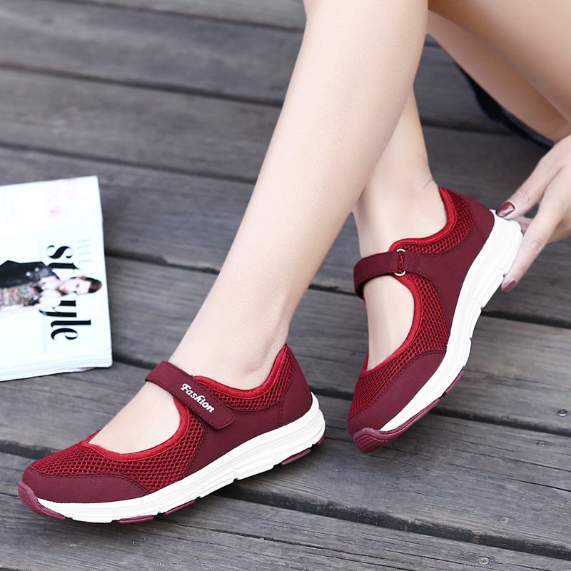 Autumn Fashion Breathable Mesh Womens Casual Shoes Paohong 