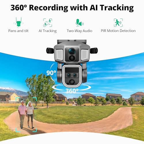 Dragon Touch 4G LTE Cellular Security Camera, 4K Wireless Outdoor Solar Camera 12000mAh, 4G or WiFi Duo-Mode, 10x Optical Zoom, 360° Pan and Tilt AI Tracking, with SIM Card, IP66 Weather-Resistant - Image 5
