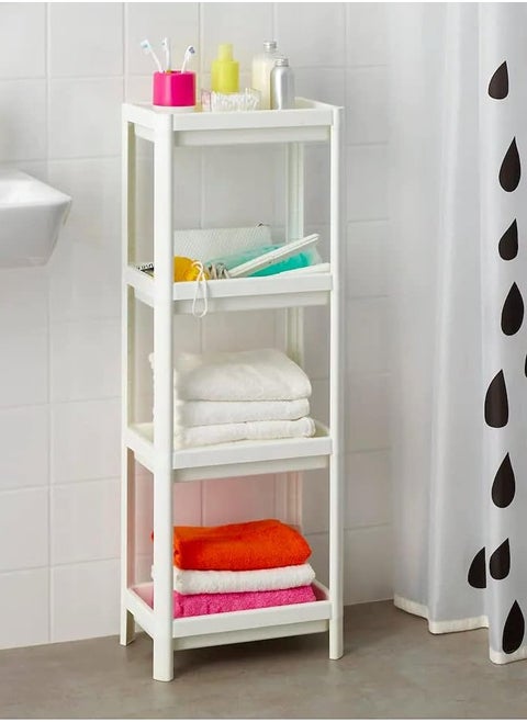 Shower Caddy Corner Shelves Bathroom Shelving Unit Plastic Shelf Kitchen Bathroom Storage rust proof 4 Tiers Shower Shelves