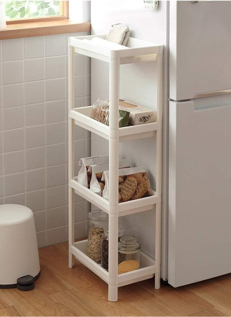 erorex - Shower Caddy Corner Shelves Bathroom Shelving Unit Plastic Shelf Kitchen Bathroom Storage rust proof 4 Tiers Shower Shelves - Image 1