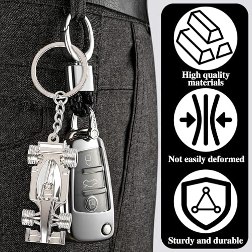 SQUISHCO F1 Keychain, Formula 1 Key Chain Set, Racing Car Accessories for Men, Unique F1 Merchandise Gifts, Durable Keyring for Everyday Use - Image 5