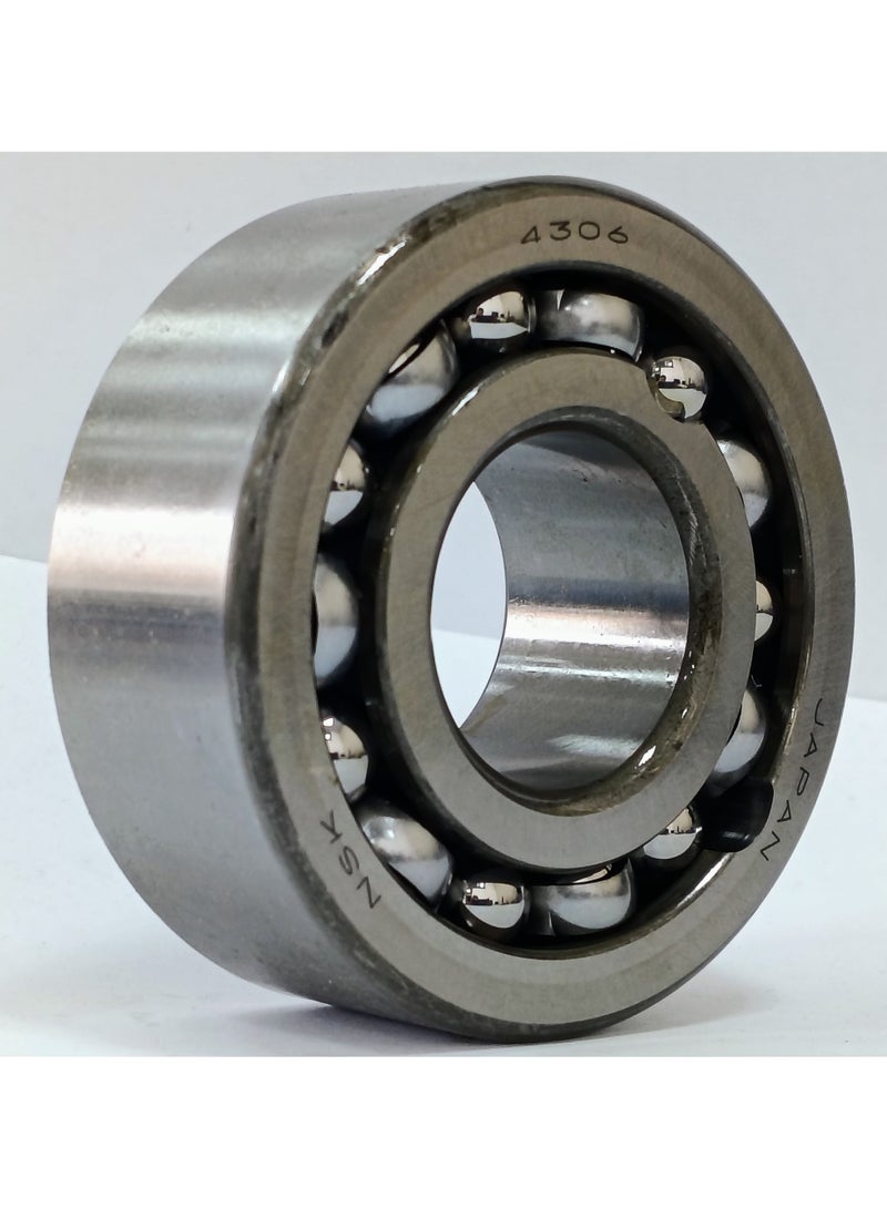 NSK ORIGINAL NSK 4306 Double Row Angular Contact Ball Bearing - 4000 Heavy Series - High Axial & Radial Load - 30x72x27mm - Genuine Made in Japan - Image 2