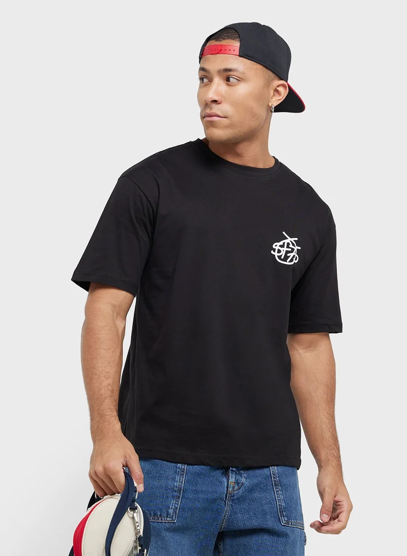 Seventy Five Graphic Print Oversized T-Shirt
