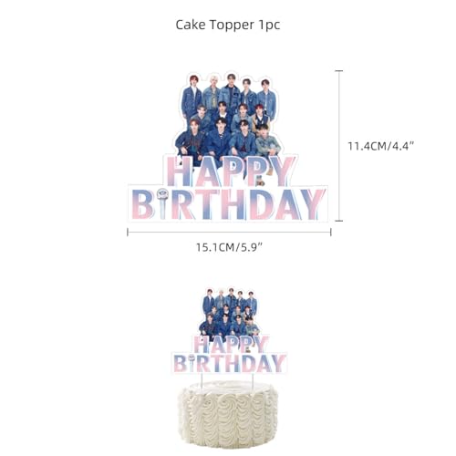 YiYiXiXi 17 Birthday Decorations Gift Set,Birthday Party Supplies Includes Banners - Cake Topper - 12 Cupcake Toppers - Image 3