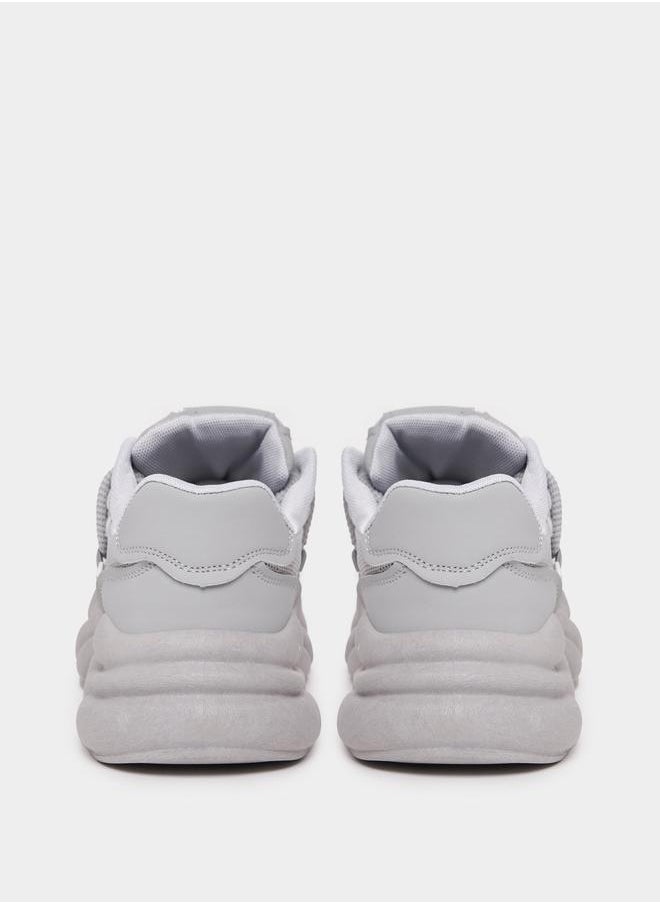 Styli Styli Textured Chunky Sole Lace Up Sneakers  - Image 4