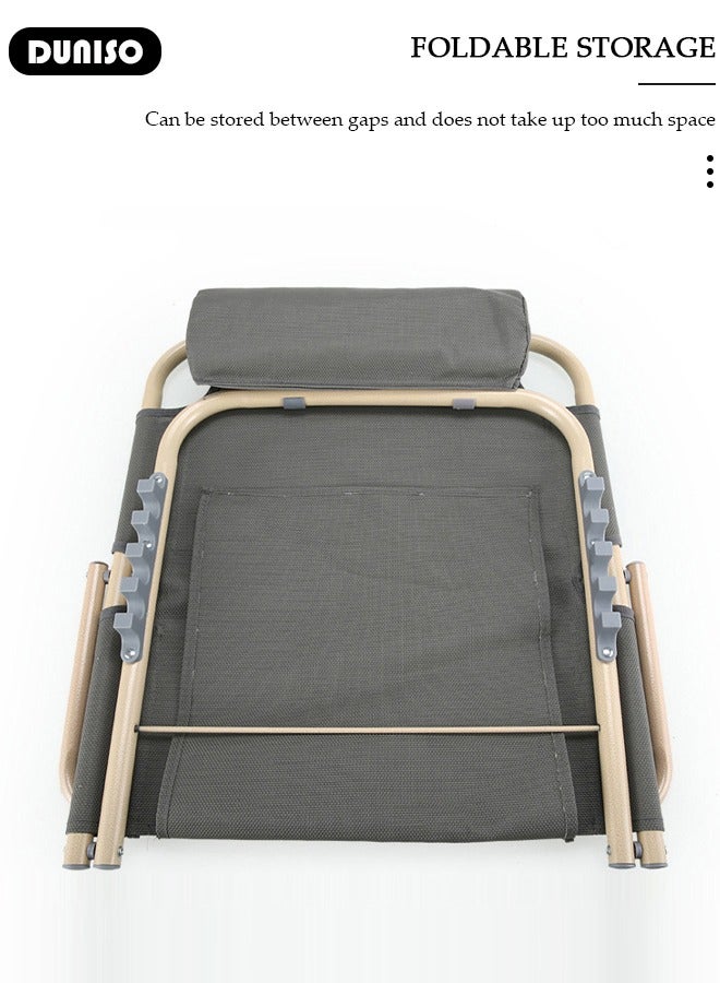 DUNISO Lifting Bed Backrest,Adjustable Sit up Back Rest Multifunctional floor Chair for Bed, Adjustable Bed Backrest Support with Head Pillow for Neck, Head, Lumbar Support,Folding Chair - Image 5