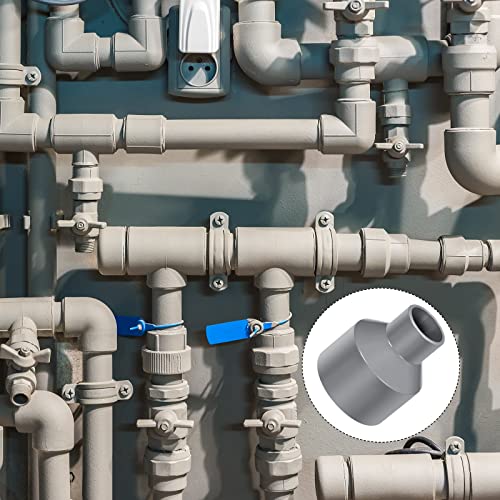 METALLIXITY Duct Reducer, (2 to 1 Inch) 2Pcs, PVC Pipe Increaser DWV Reducing Coupling - for Water Supplies Build, DIY, Garden Shelf Greenhouse, Gray - Image 4