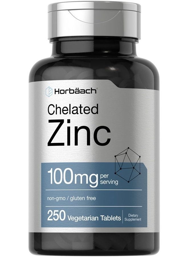 Horbäach - Chelated Zinc Dietary Supplement 100mg | 250 Tablets - Image 1