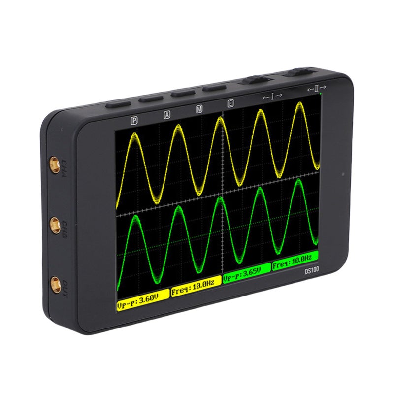 Handheld Digital Oscilloscope 250MSA S Dual Channel with 3 5 Inch IPS Screen Signal Generator - Image 3