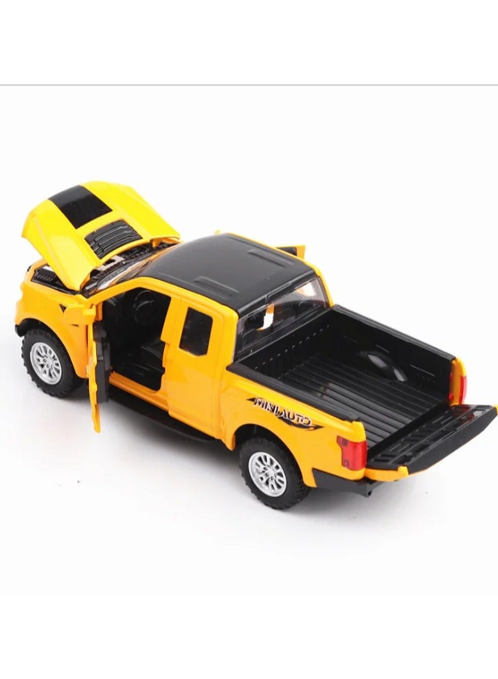 Toy Box Pull Back Metal Car with Openable Doors Light & Music Toy For Kids  - Image 3