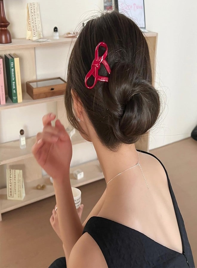 Aeenioy 3 French Pins for Hair, U Pins for Hair Styling, Hair Stick for Bun, Hair Pins for Women, Chinese Hair Pin, Hair Accessories for Women, Banana Clips for Hair, Hair Bun Clip, Brown Red Apricot Set - Image 2