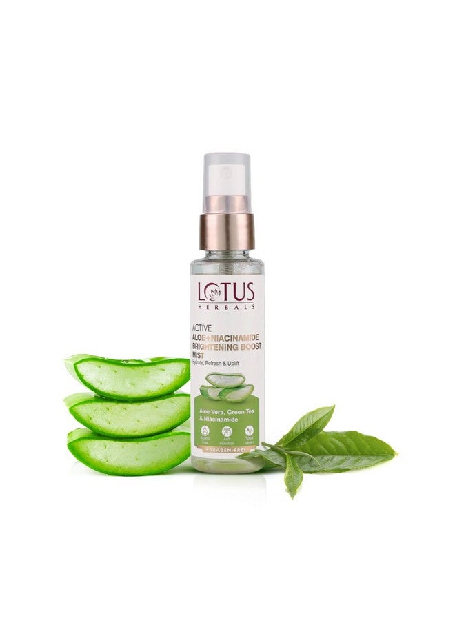 Lotus Herbals Active Aloe + Niacinamide Brightening Boost Misthydrate Refresh& Upliftparaben Freeall Skin Types50Ml - Image 1